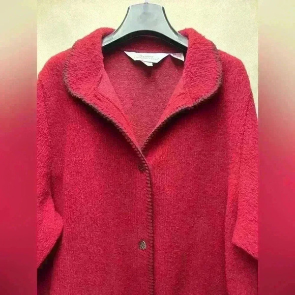 The Vermont Country Store Women's Vintage Wool Fleece Lightweight Jacket Size 1X - Picture 3 of 5